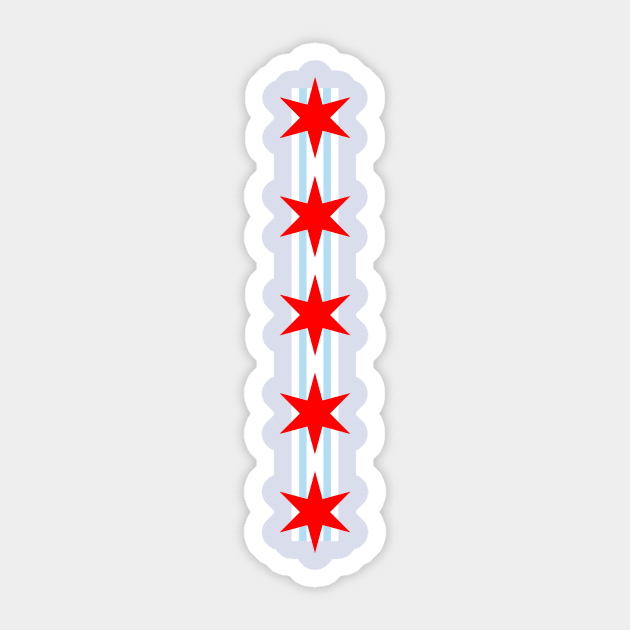Chicago Style Stripe Sticker by Nikokosmos